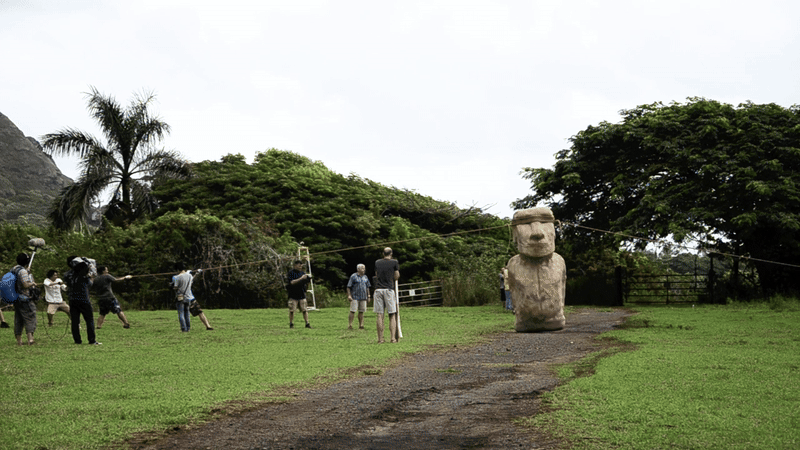 A húsvét-szigeti szobrok életre keltek, így sétáltak a moai-ok